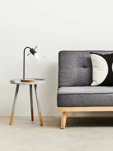 Viora Tall Grey Round Side Table
