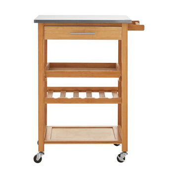 Bamboo One Drawer Kitchen Trolley