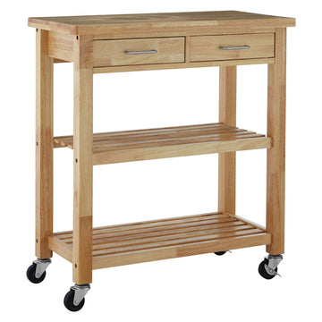 Tropical Hevea Wood Kitchen Trolley