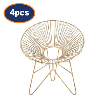 4Pcs Templix Gold Iron Hairpin Legs Chairs