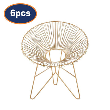 6Pcs Templix Gold Iron Hairpin Legs Chairs