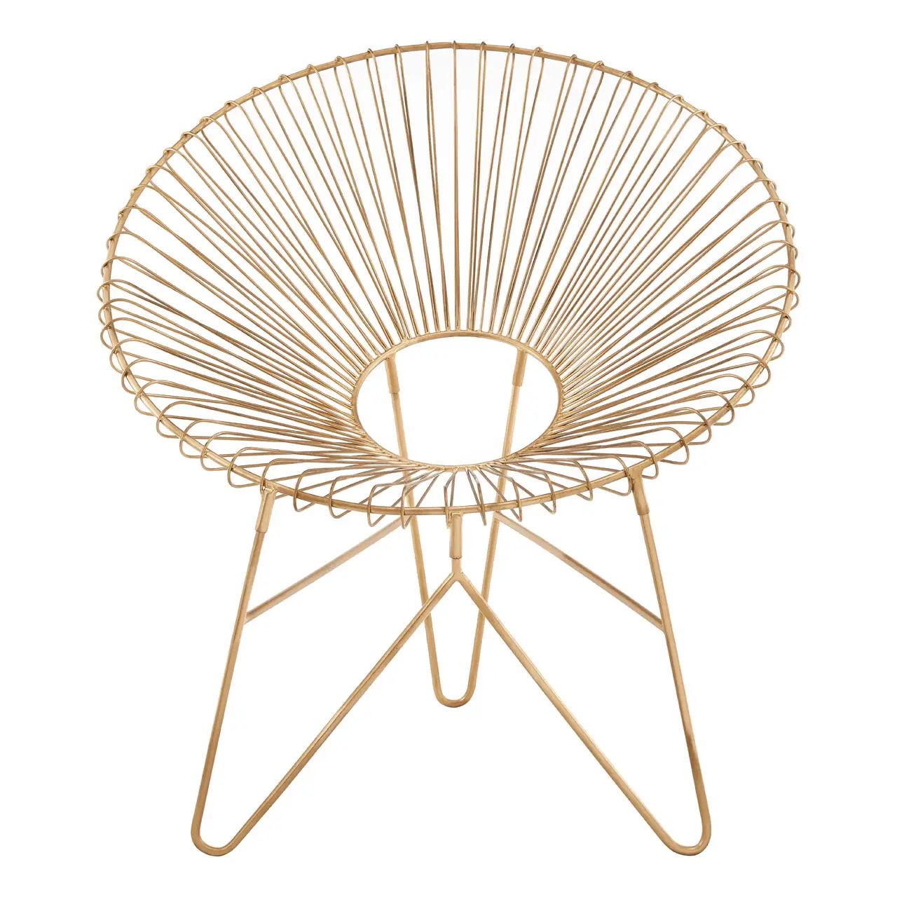 Templix Gold Iron Hairpin Legs Chair