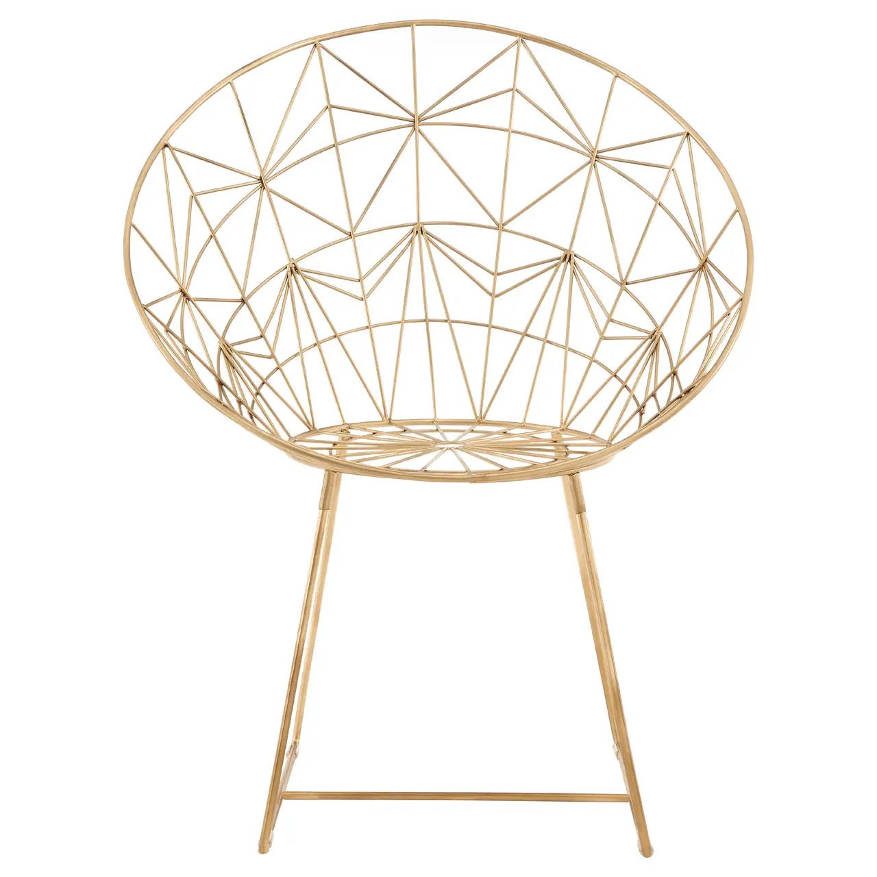 Templix Gold Iron Geometric Chair