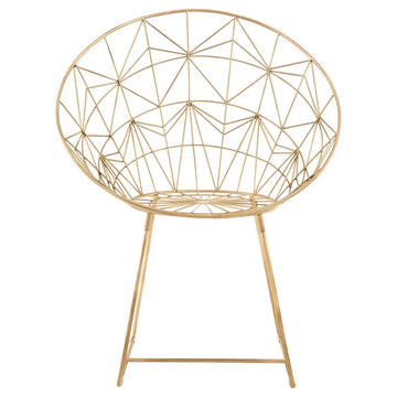 Templix Gold Iron Geometric Chair