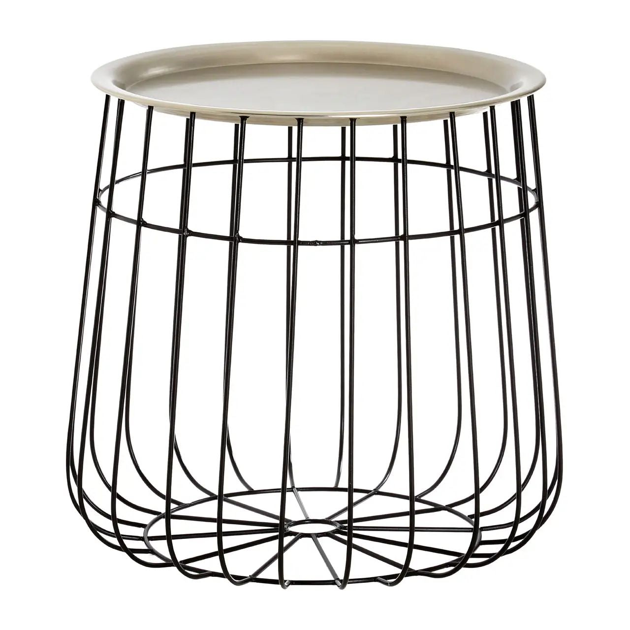 Templix Silver & Black Wire Detail Side Table