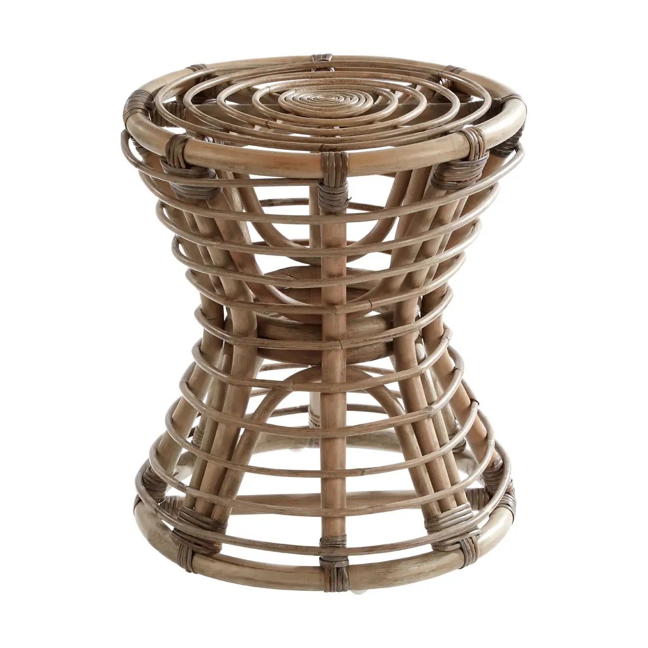 Makana Grey Natural Rattan Stool