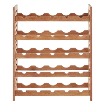 Horal 5 Tier Walnut Wood Wine Rack