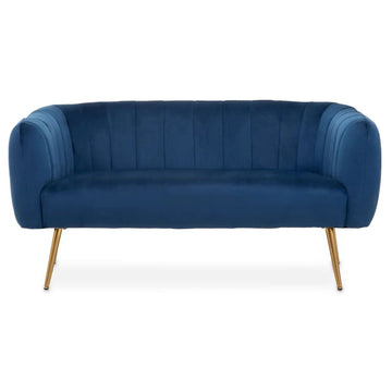 Nerissa 2 Seater Blue Velvet Sofa
