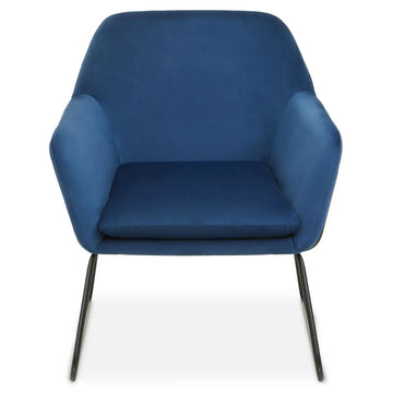 Xavier Midnight Velvet Black Base Armchair