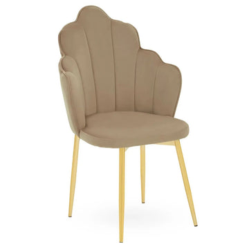 Rian Mink Velvet & Gold Dining Chair