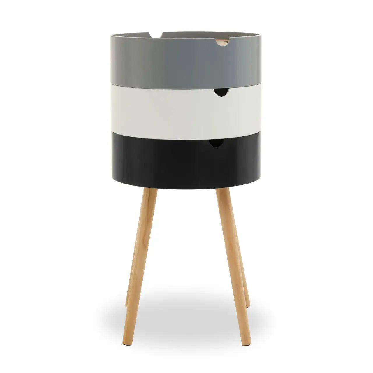 Viora 3 Tier Wooden Storage Side Table