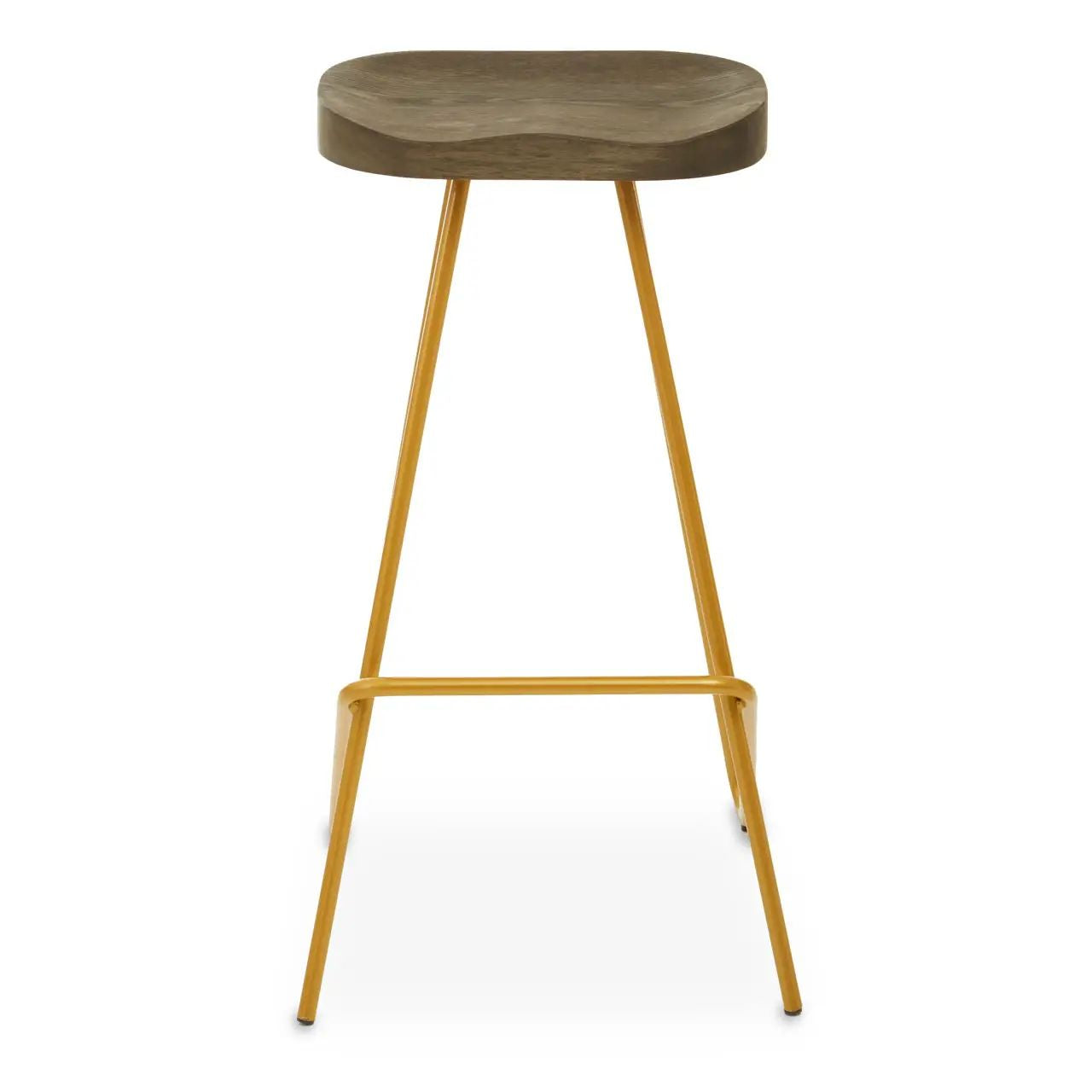 Zonis Elm Wood Metal Legs Bar Stool