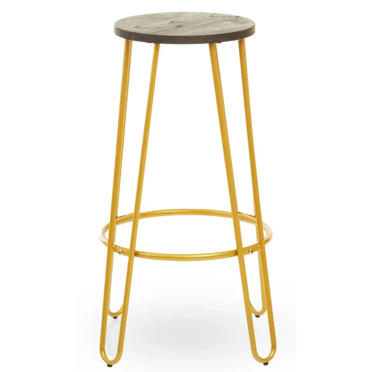 Zonis Gold Finish Metal Frame Bar Stool