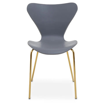 4Pcs Maila Grey & Gold Dining Chairs