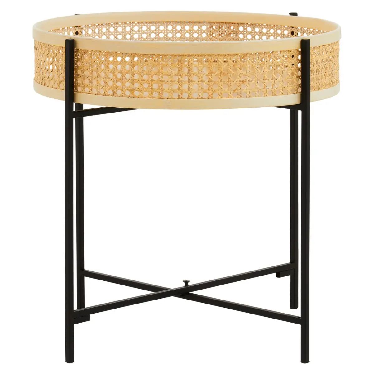 Depora Rattan Cross Legs Side Table