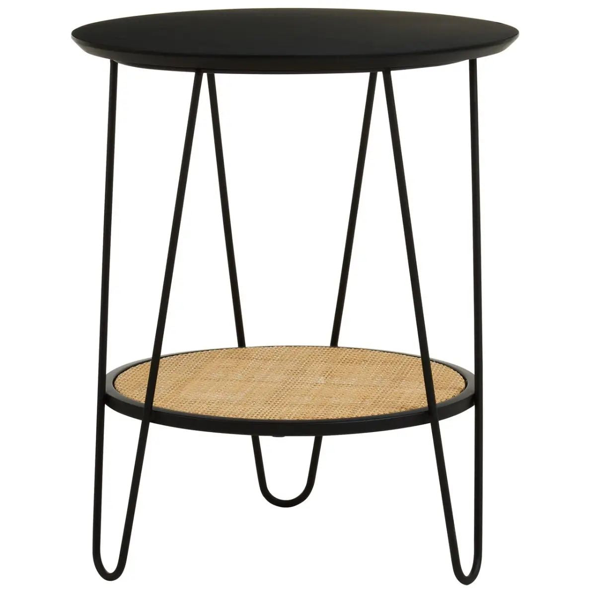 Depora Rattan Hairpin Legs Side Table