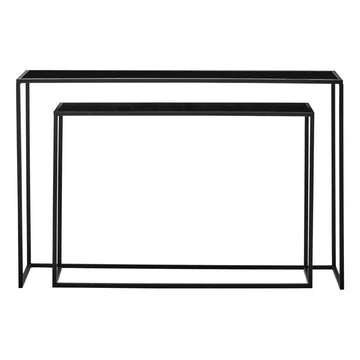 Azento 2Pc Black Console Tables Set