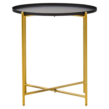 Trista Black Top Side Table