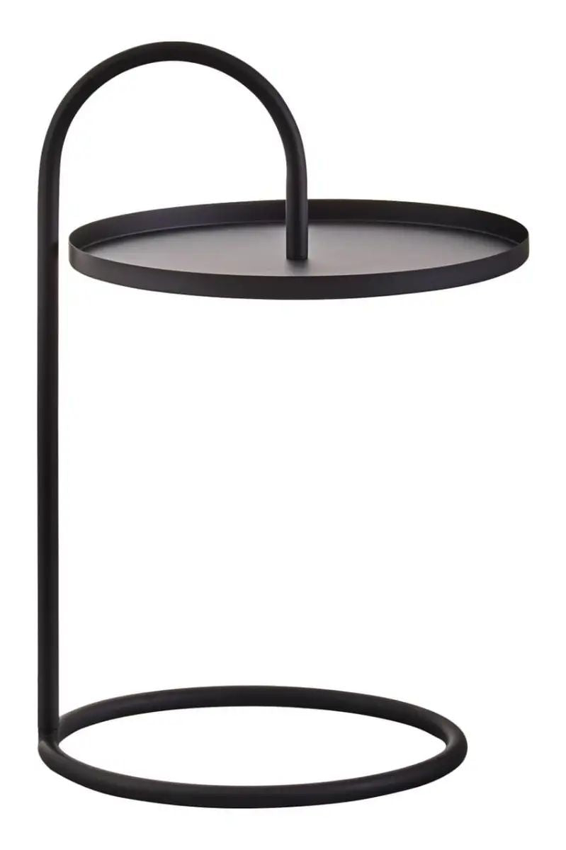 Trista Black Hanging Top Side Table