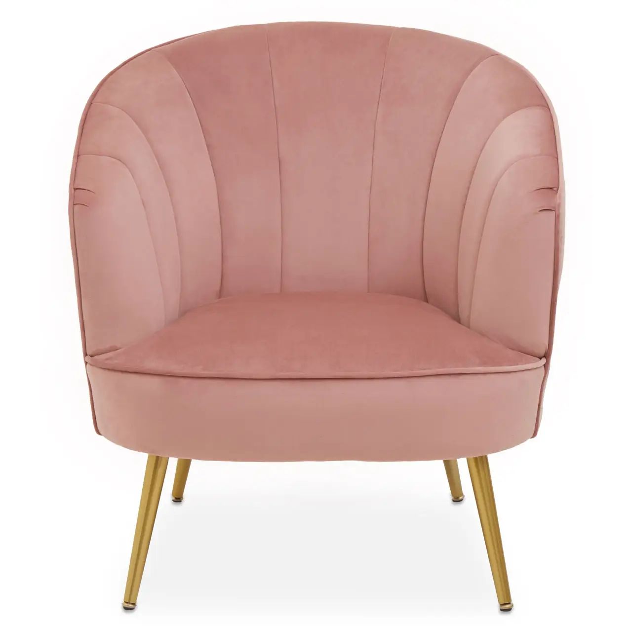 Miranda Pink Velvet & Gold Chair