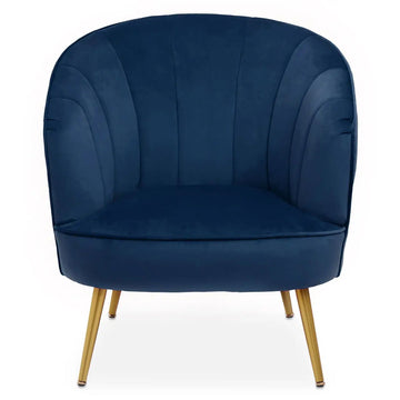 Miranda Midnight Velvet & Gold Chair