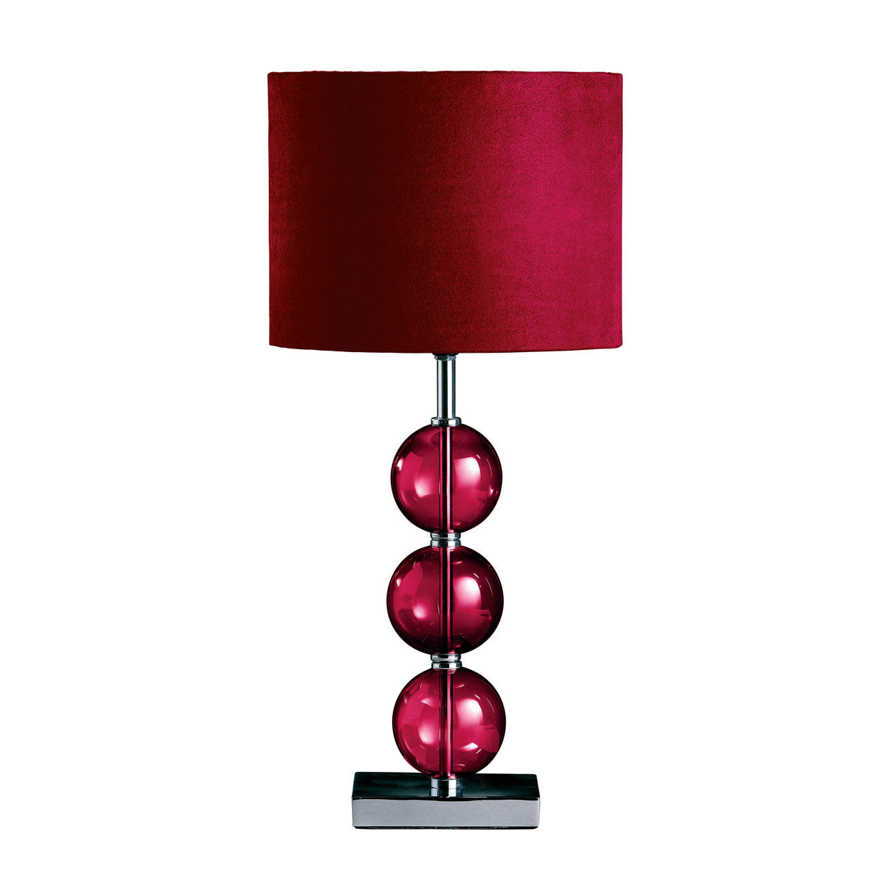 Distro Burgundy Suede Table Lamp