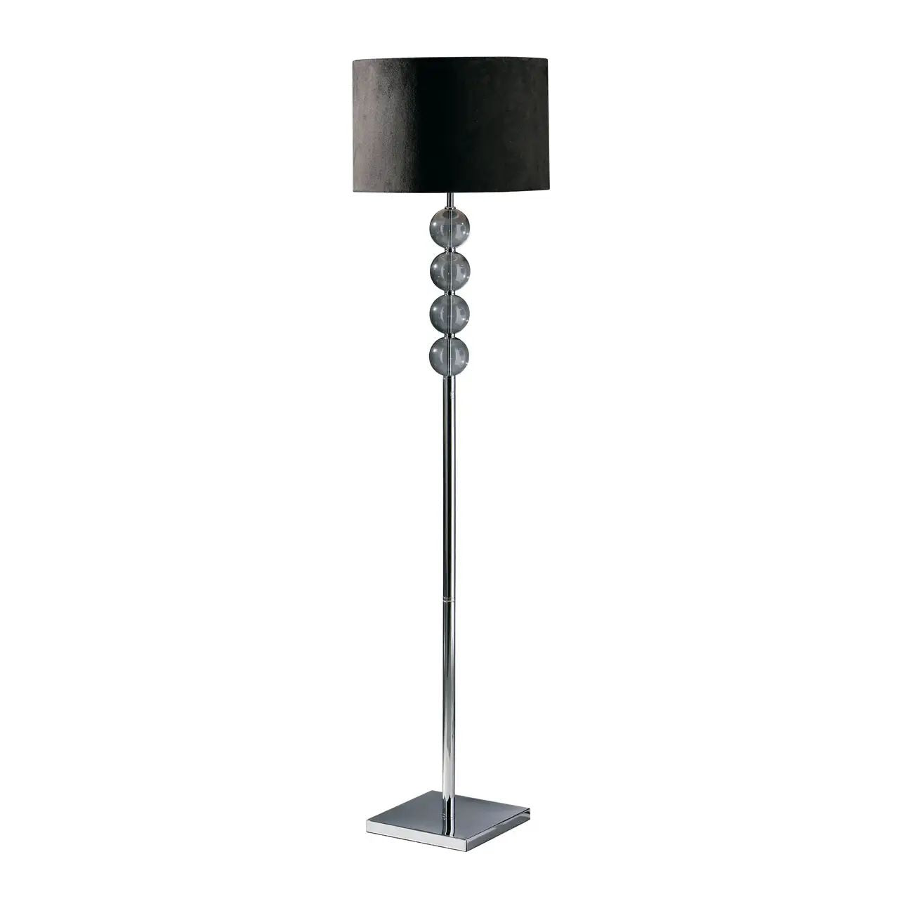 Distro Black Suede Floor Lamp