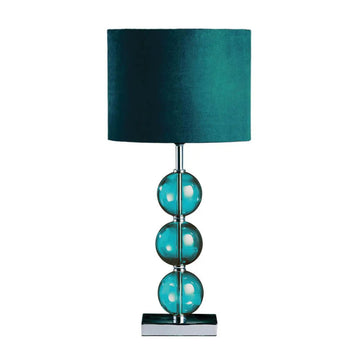 Distro Teal Suede Table Lamp