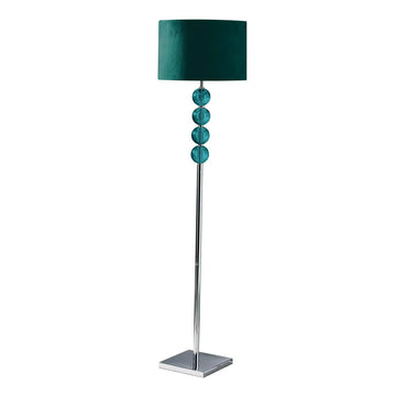 Distro Teal Suede Floor Lamp