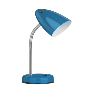 Glossy Blue Flexible Neck Desk Lamp