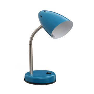 Glossy Blue Flexible Neck Desk Lamp