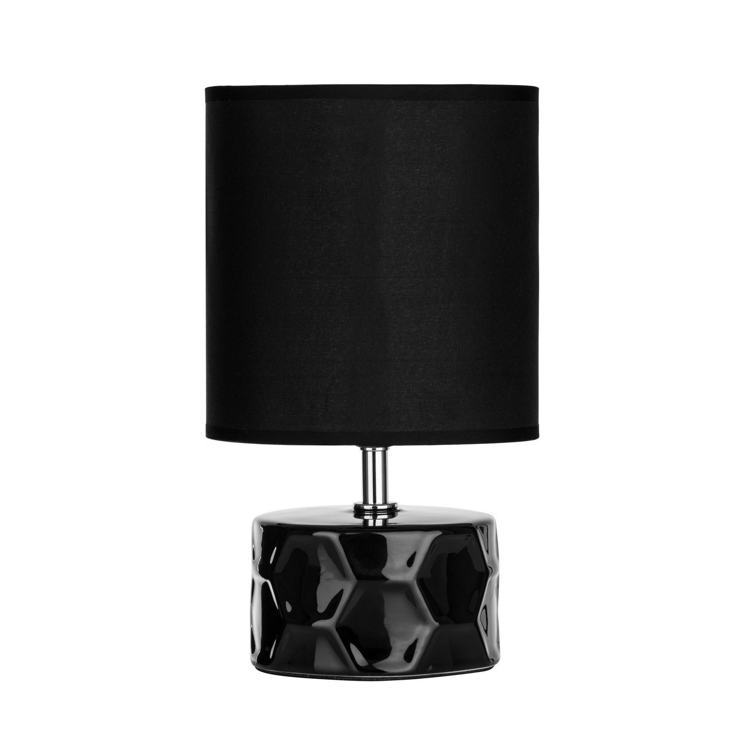 Honeycomb Black Ceramic Table Lamp