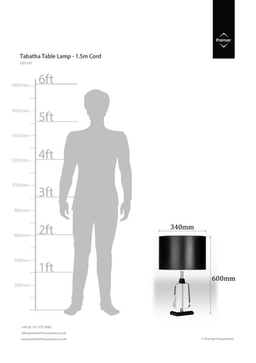 Tabitha Black Square Base Table Lamp