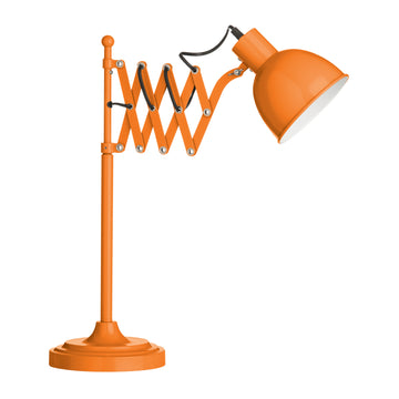 Orange Extendable Adjustable Table Lamp