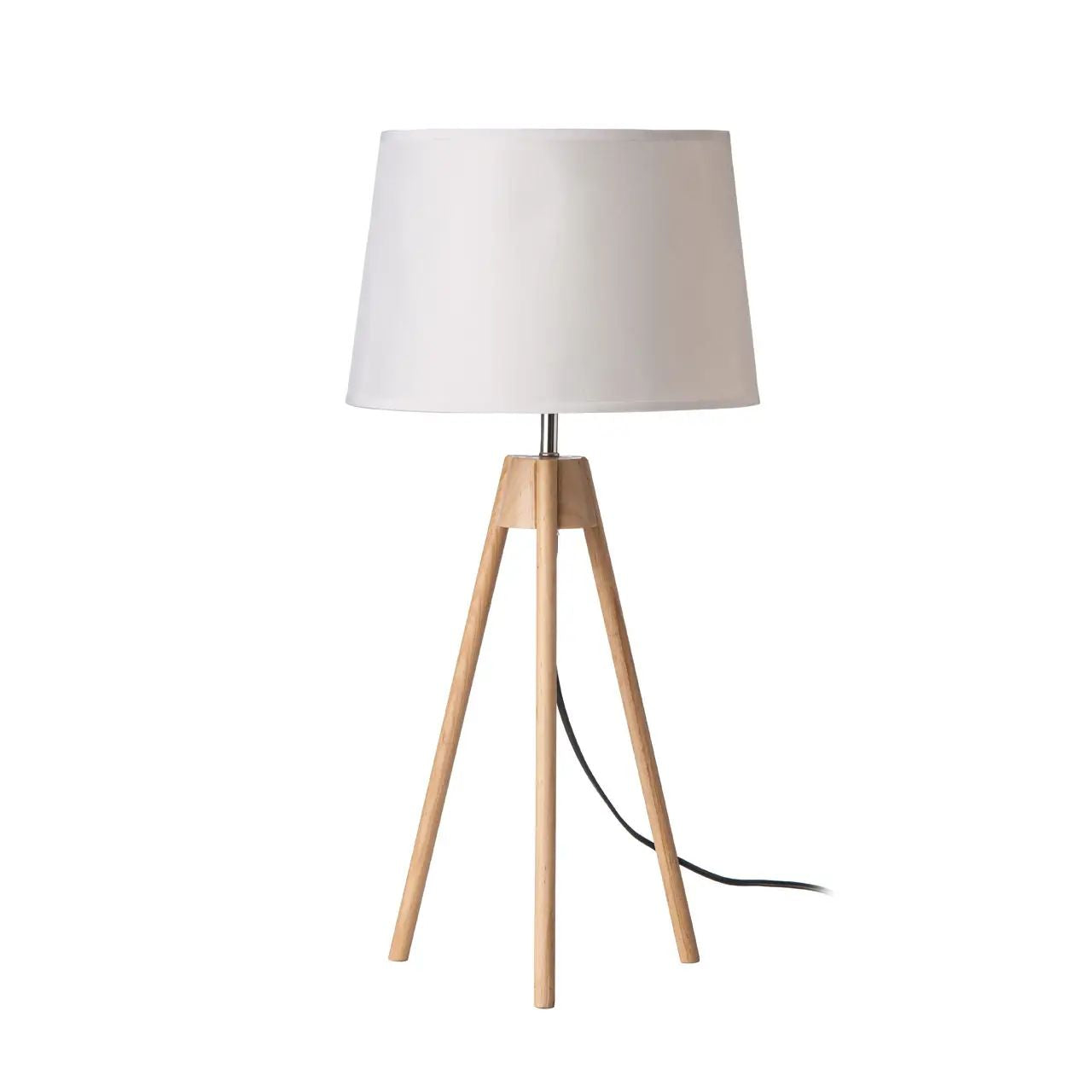 Triyo Natural Wood Tripod Table Lamp