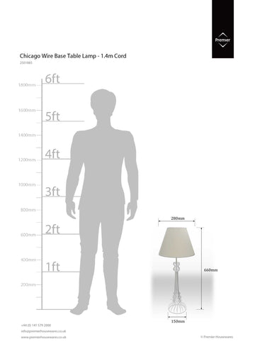 Chico White Metal Wire Table Lamp