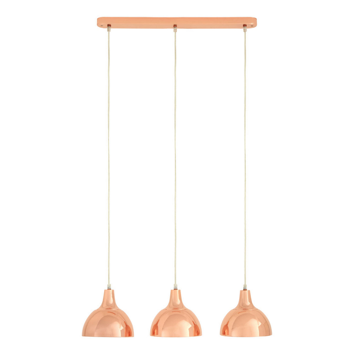 3-Light Jasper Copper Pendant Light