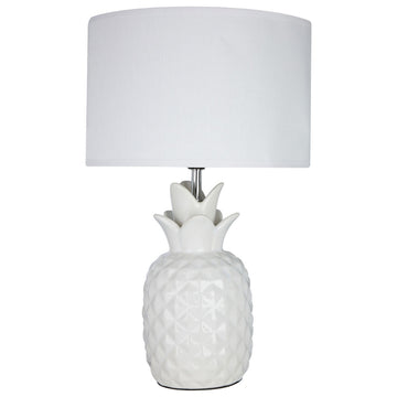 White Pineapple Shaped Table Lamp