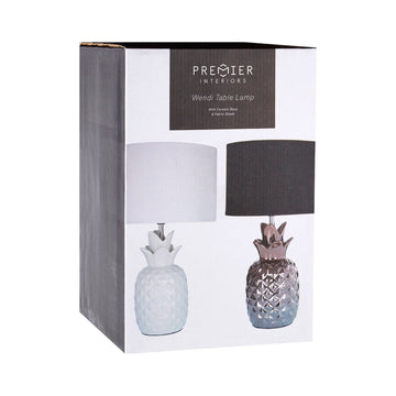 White Pineapple Shaped Table Lamp