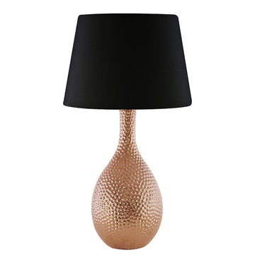 Alius Copper Hammered Ceramic Table Lamp