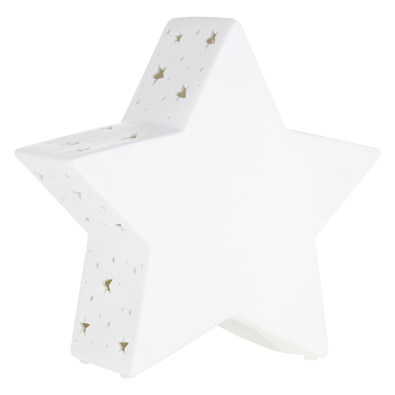 Kids White Porcelain Star Night Light