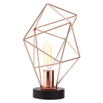 Wyria Copper Geometric Table Lamp