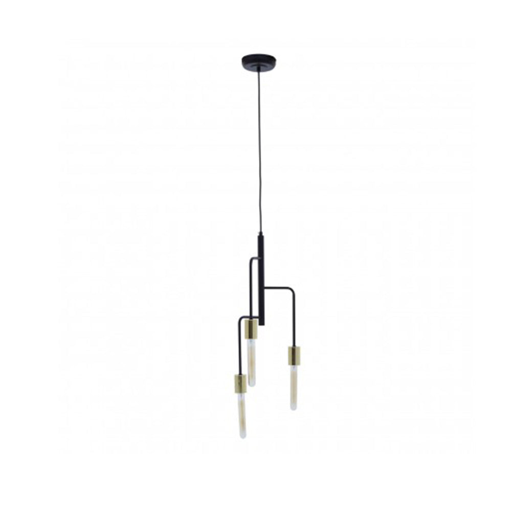 Lagona 3 Bulb Gold And Black Pendant Light