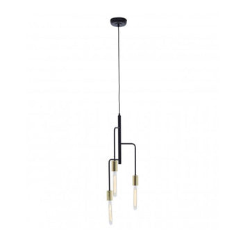 Lagona 3 Bulb Gold And Black Pendant Light