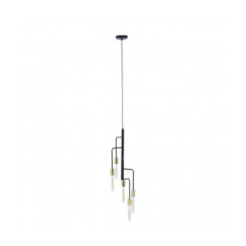 Lagona 5-Bulb Gold & Black Pendant Light