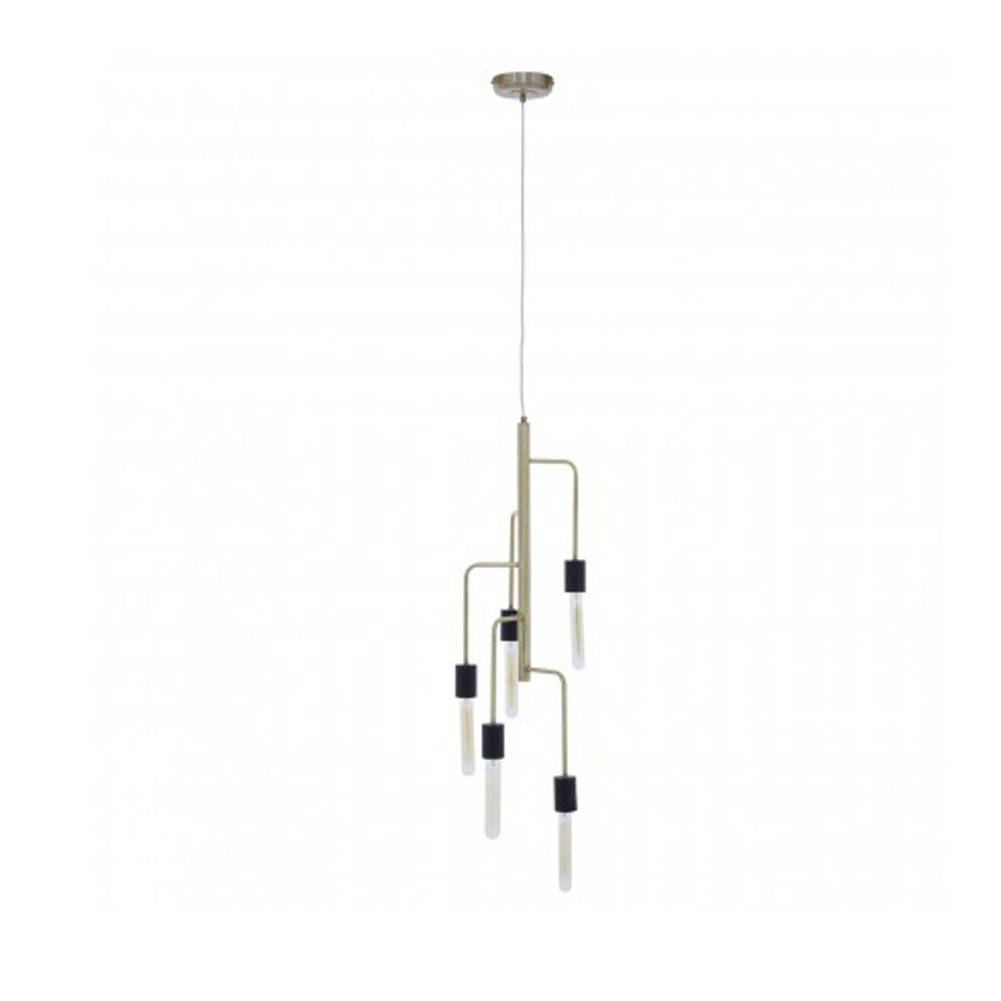 Lagona 5-Bulb Antique Brass Pendant Light