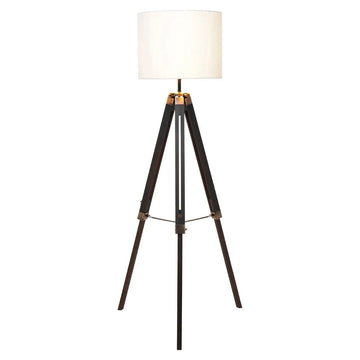 Melvin Black Wood Tripod Floor Lamp
