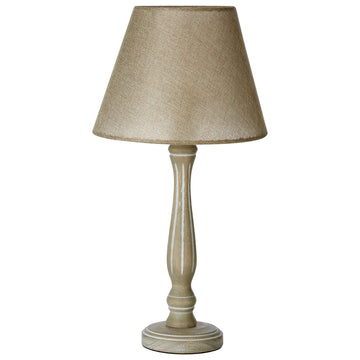 Raine Lined Wooden Candlestick Table Lamp