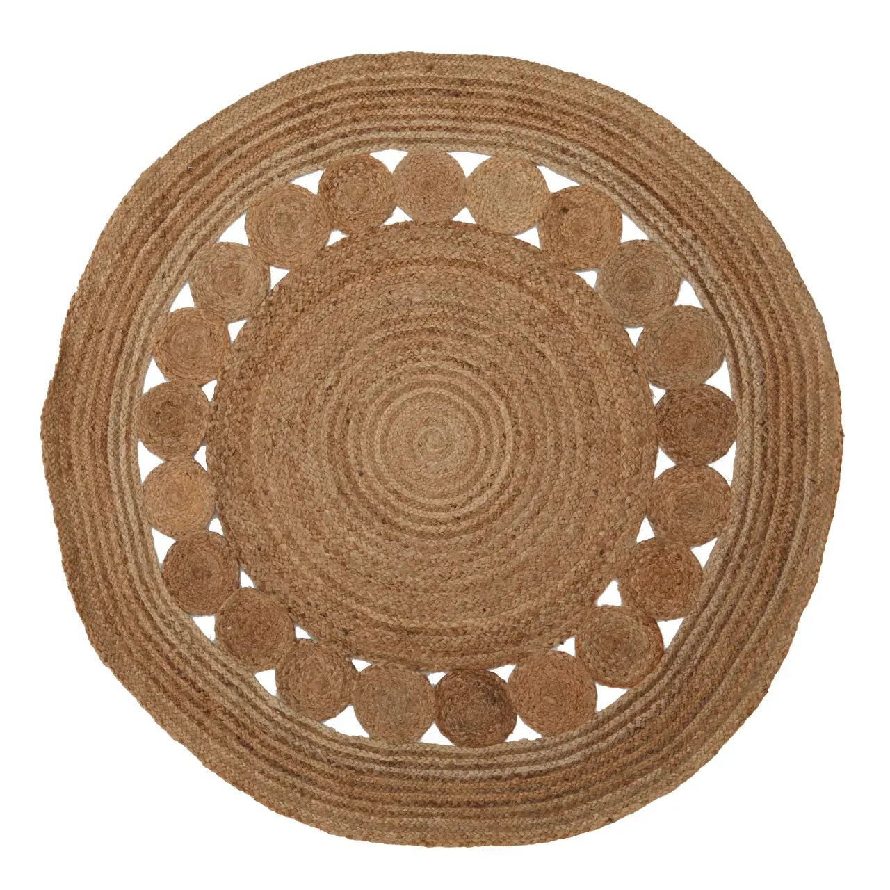 Bosin Demir Brown Round Jute Rug