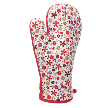 Red Daisy Single Oven Glove